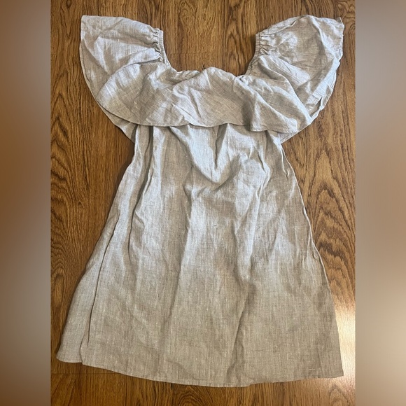 Reformation off the Shoulder Dress linen Tennessee beach boho revolve relaxed s - Picture 5 of 8